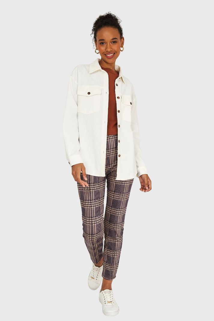 Sobrecamisa Cotelé Blanco Invierno Nicopoly-1