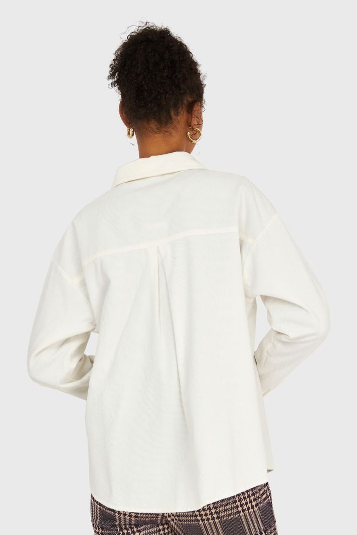 Sobrecamisa Cotelé Blanco Invierno Nicopoly-3