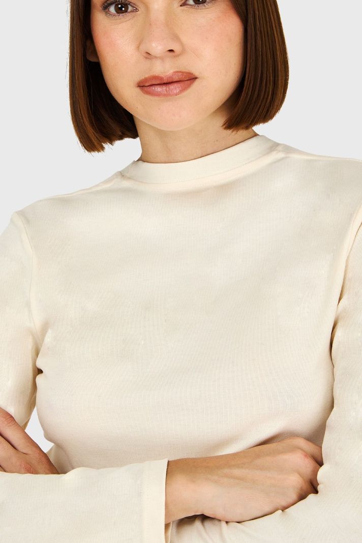 Polera Cuello Redondo Blanco Invierno Nicopoly-5