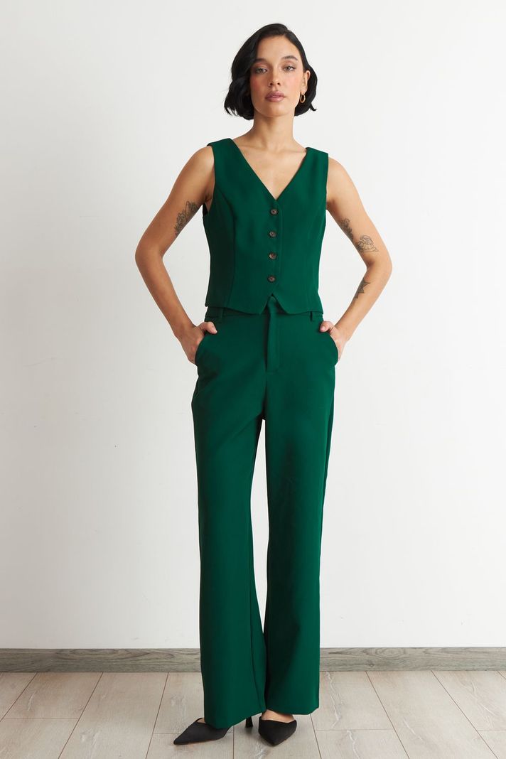 Gilet 4 Botones Verde Nicopoly Nicopoly | Paris.cl