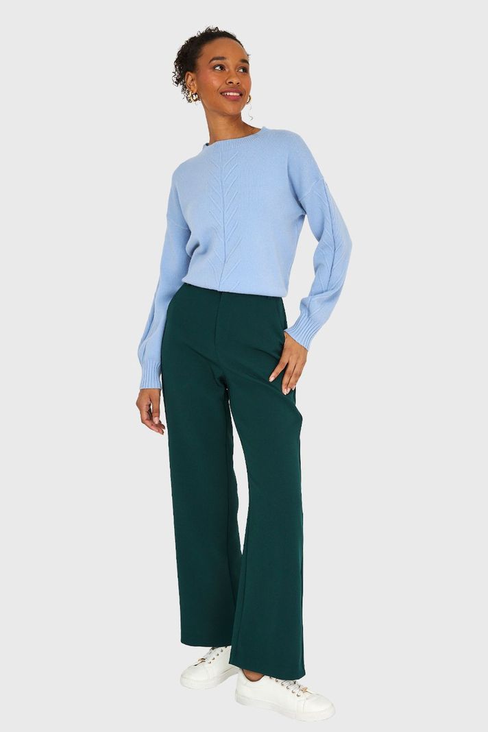 Sweater Diseños Espigas Celeste Nicopoly-1