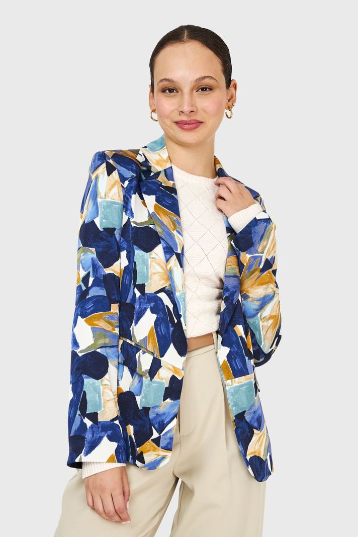 Blazer Pinceladas Azul Nicopoly-0