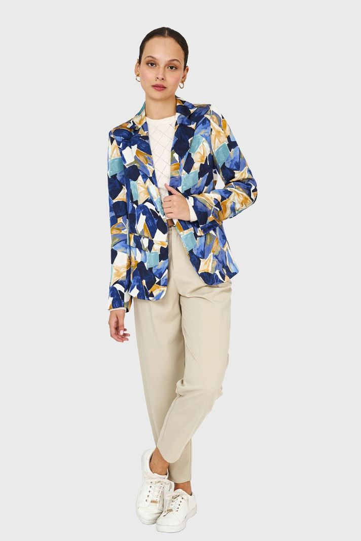 Blazer Pinceladas Azul Nicopoly-1