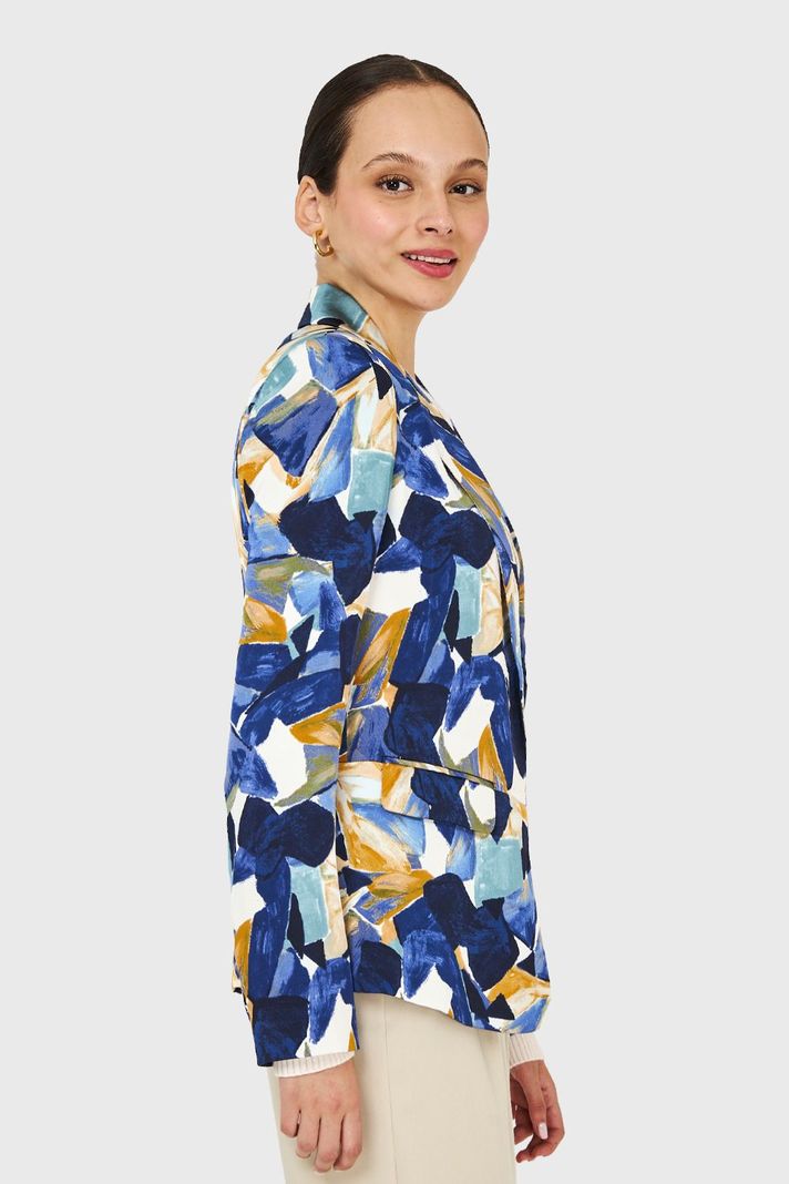 Blazer Pinceladas Azul Nicopoly-2