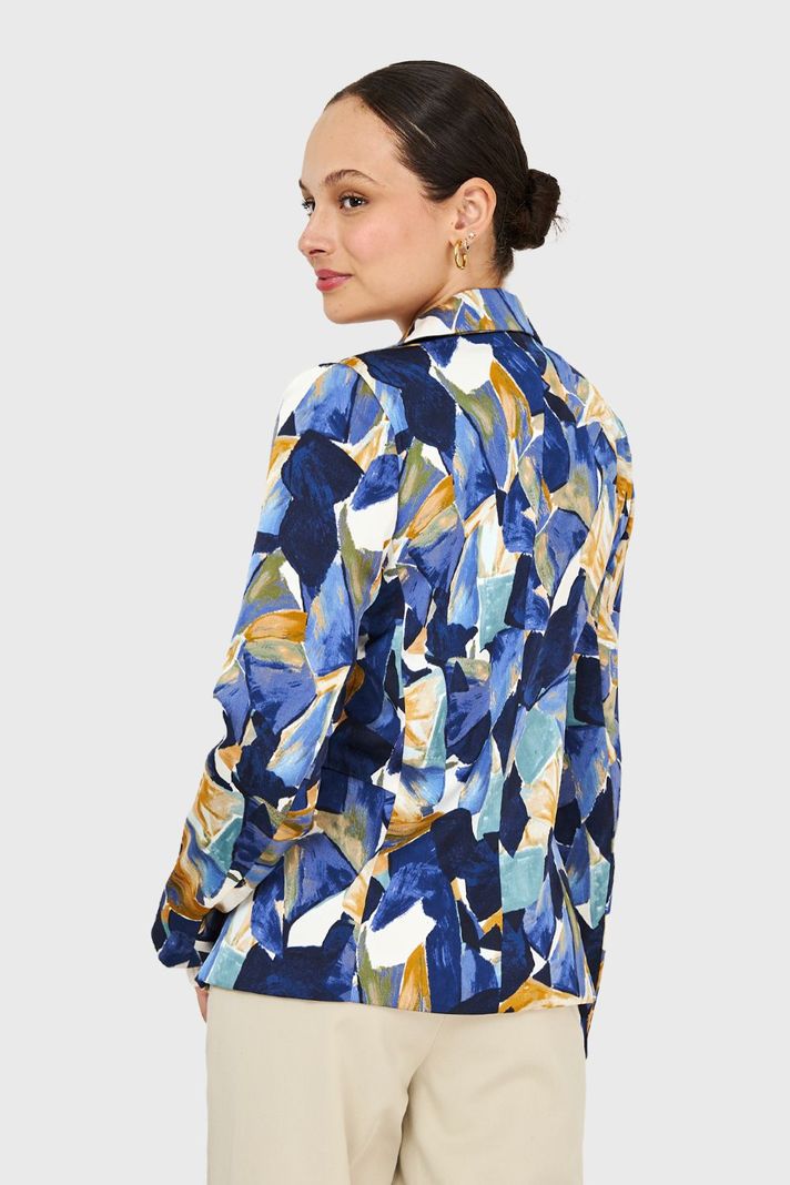 Blazer Pinceladas Azul Nicopoly-3