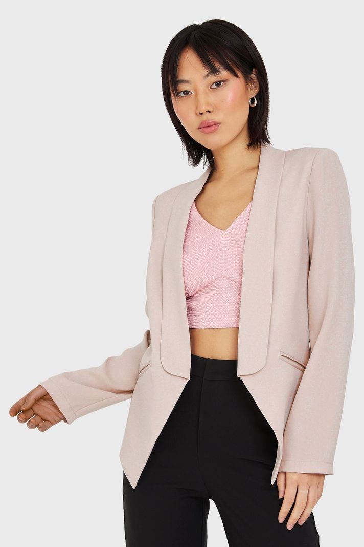 Blazer Con Solapa Khaki Nicopoly-0