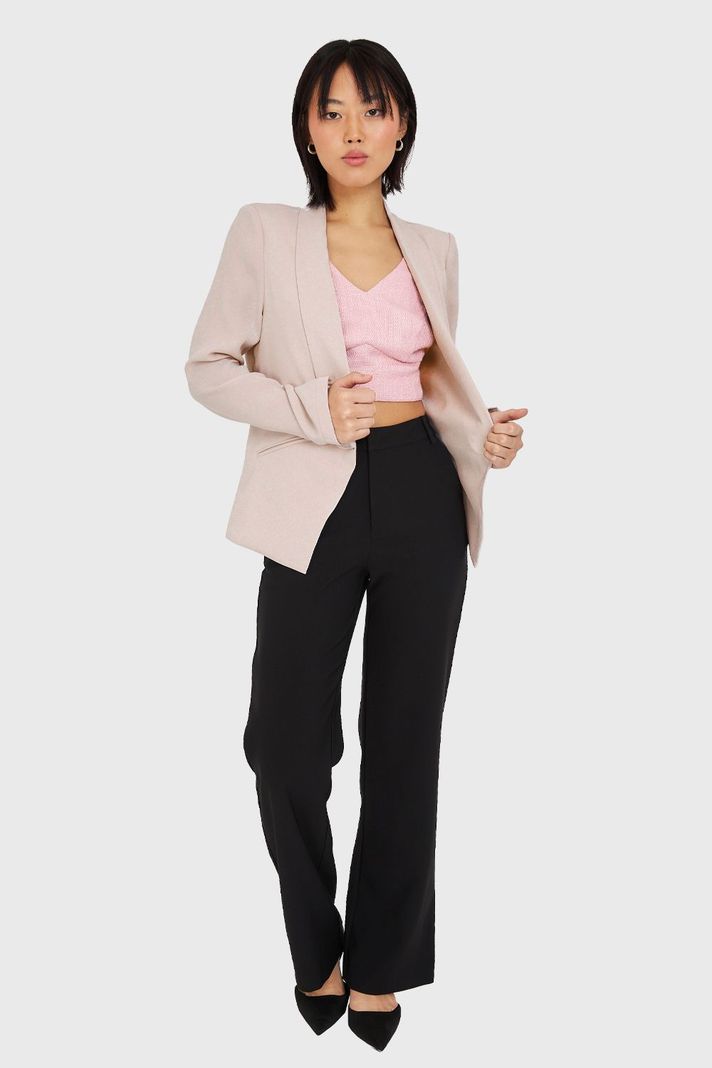 Blazer Con Solapa Khaki Nicopoly-1