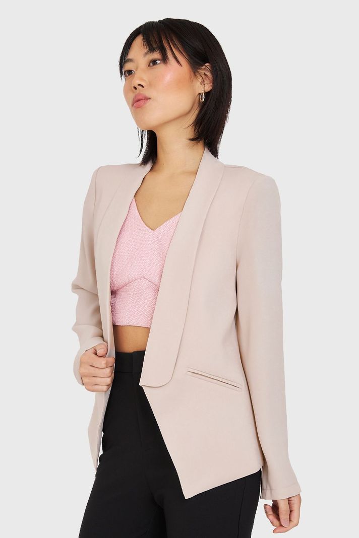 Blazer Con Solapa Khaki Nicopoly-2