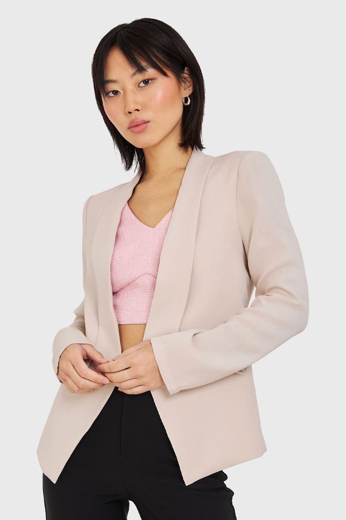 Blazer Con Solapa Khaki Nicopoly-4