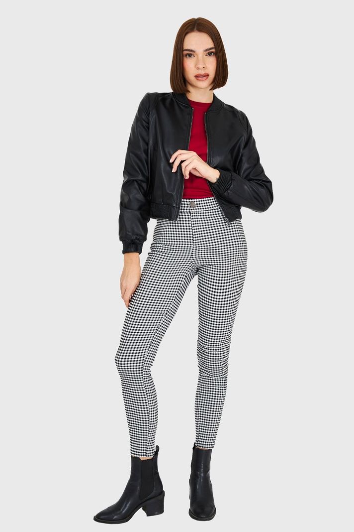 Bomber Ecocuero Negro Nicopoly-1