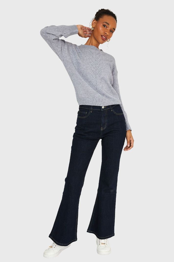 Sweater Diseños Espigas Gris Nicopoly-1