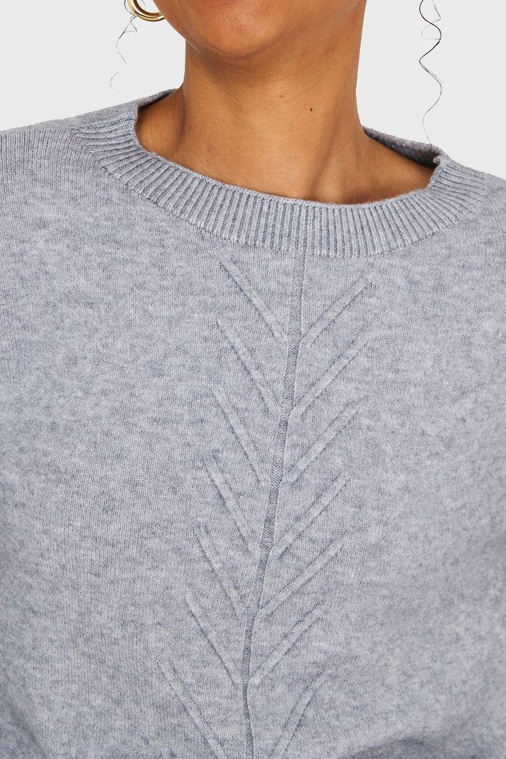Sweater Diseños Espigas Gris Nicopoly-5