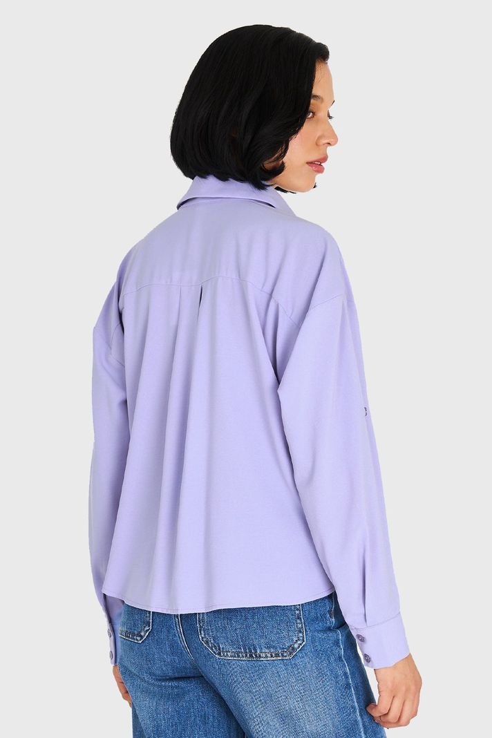 Camisa Manga Ajustable Celeste Nicopoly-3