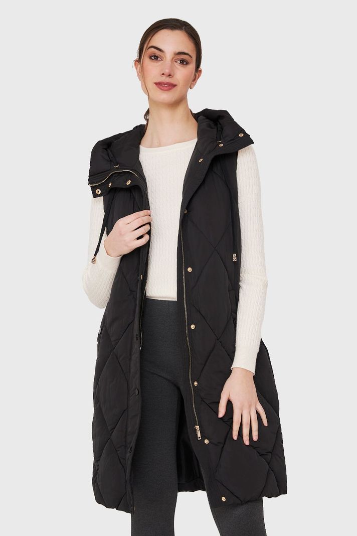 Parka Sin Mangas Cordón Negro Nicopoly-0