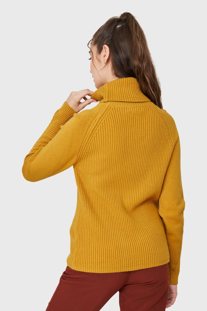 Sweater Beatle Acanalado Mostaza Nicopoly-3