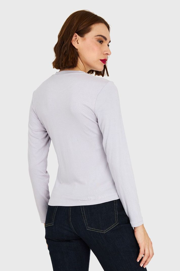 Polera Cuello Redondo Gris Nicopoly-3