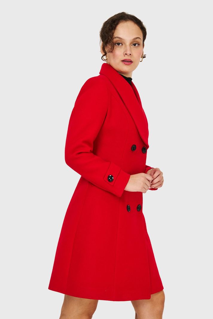 Abrigo Solapa Redonda Rojo Nicopoly-2