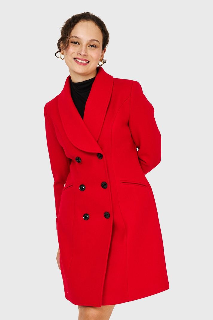 Abrigo Solapa Redonda Rojo Nicopoly-4