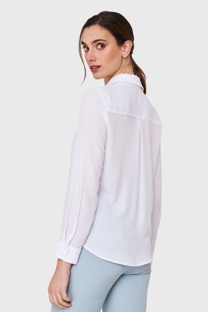 Blusa Botonera Invisible Blanco Nicopoly-3