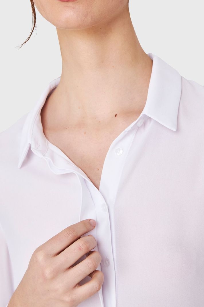 Blusa Botonera Invisible Blanco Nicopoly-5