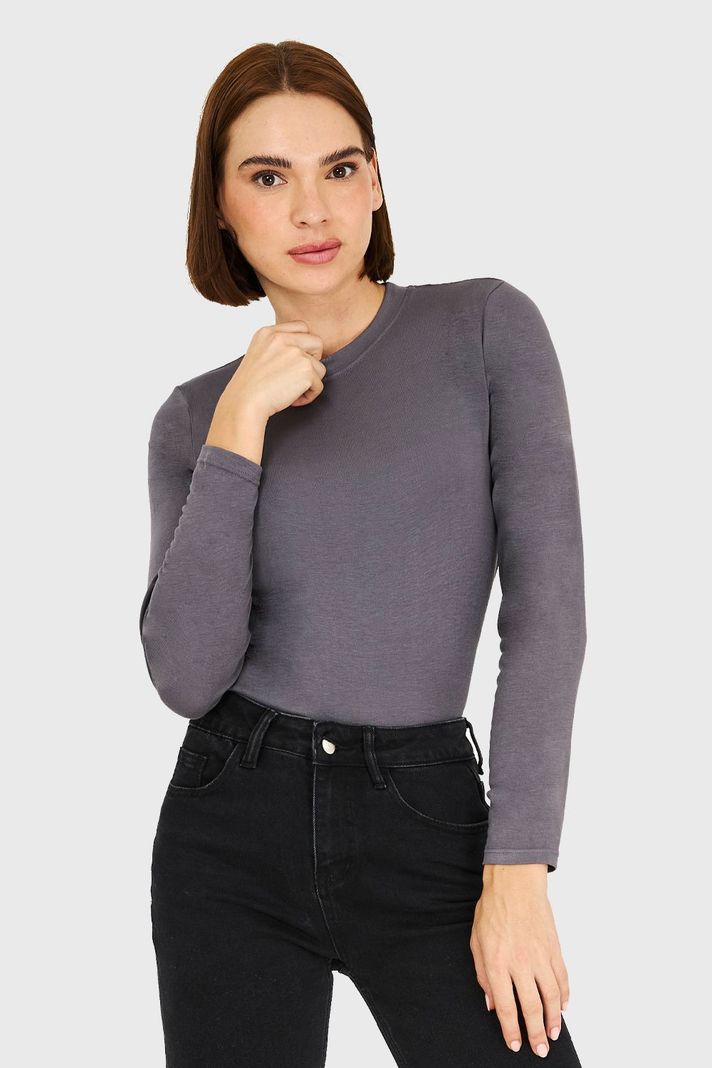 Polera Cuello Redondo Grafito Nicopoly-0