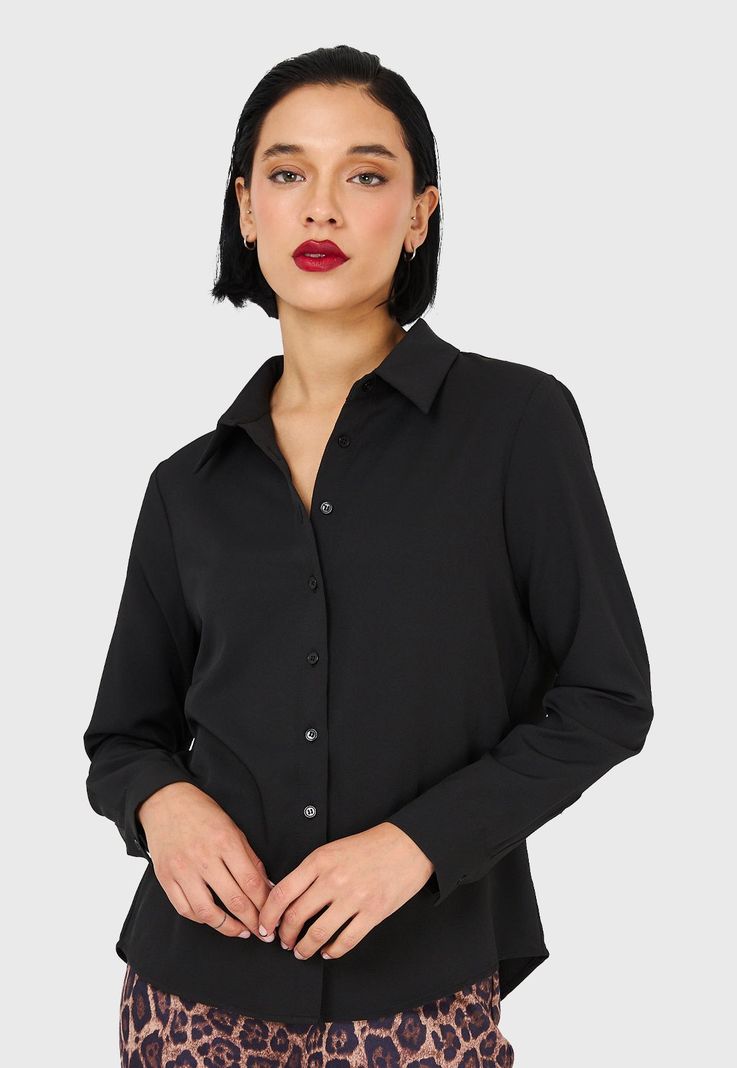 Camisa Básica Negro Nicopoly-0