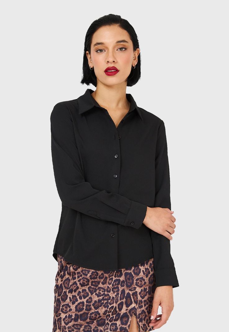 Camisa Básica Negro Nicopoly-4