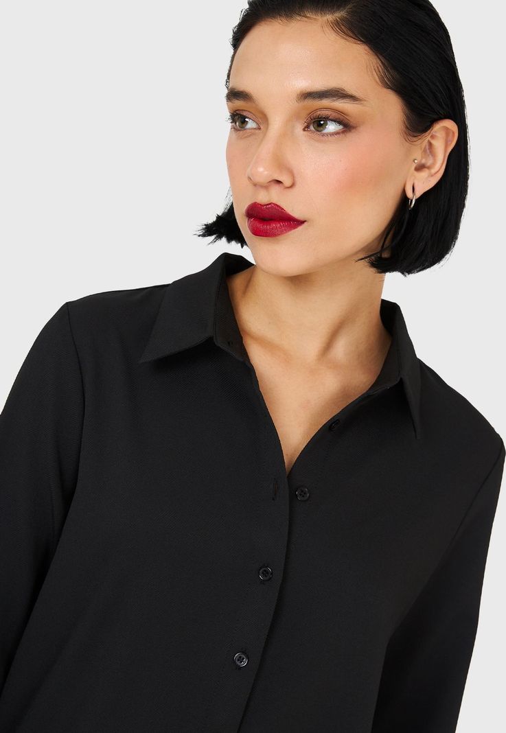 Camisa Básica Negro Nicopoly-5