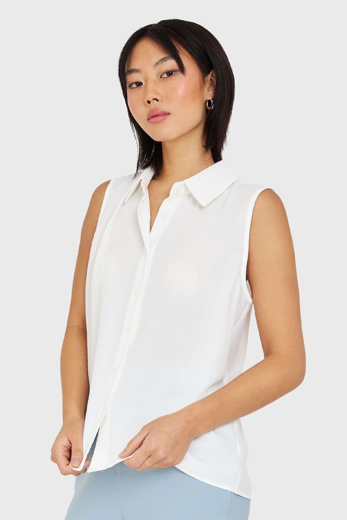 Blusa Sin Mangas Blanco Nicopoly-2