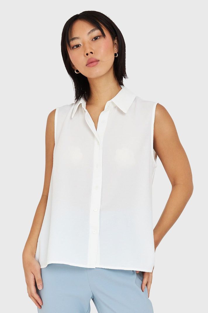 Blusa Sin Mangas Blanco Nicopoly-4