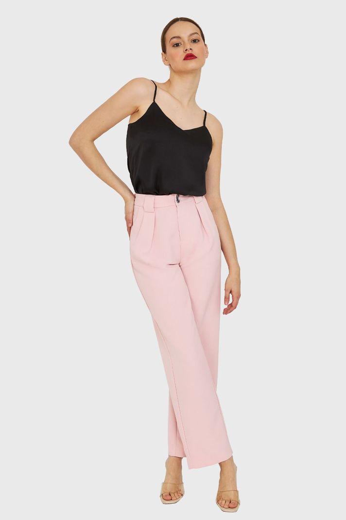 Top Básico Tipo Satín Negro Nicopoly-1