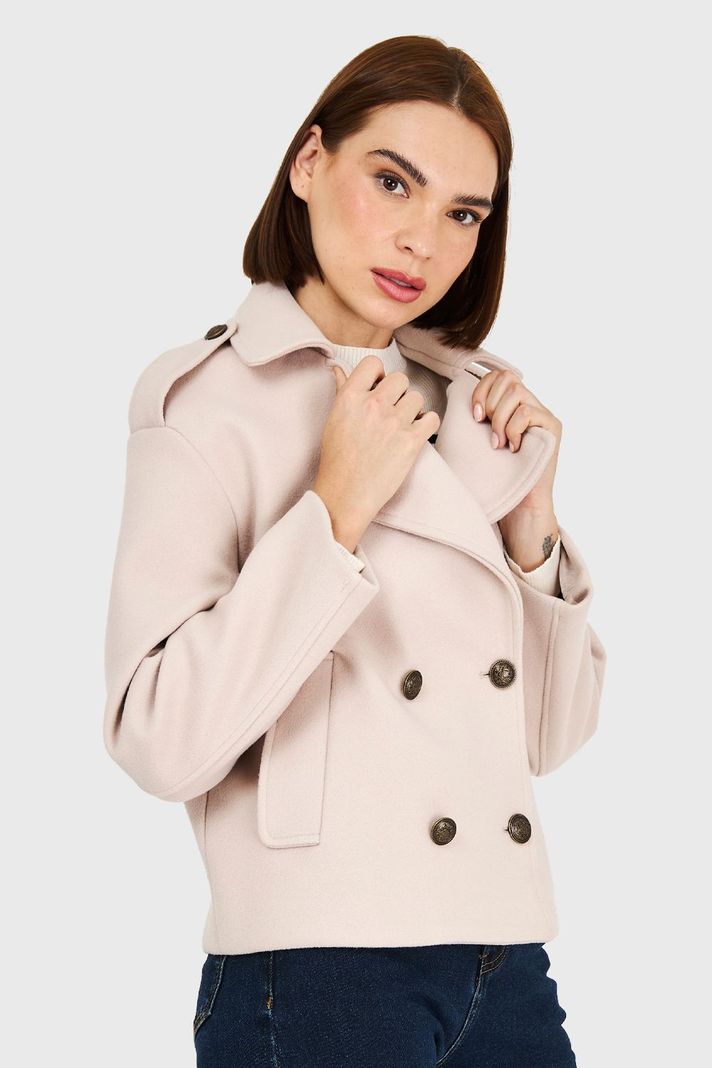 Abrigo Corto Beige Nicopoly-2