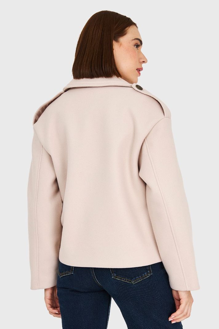 Abrigo Corto Beige Nicopoly-3