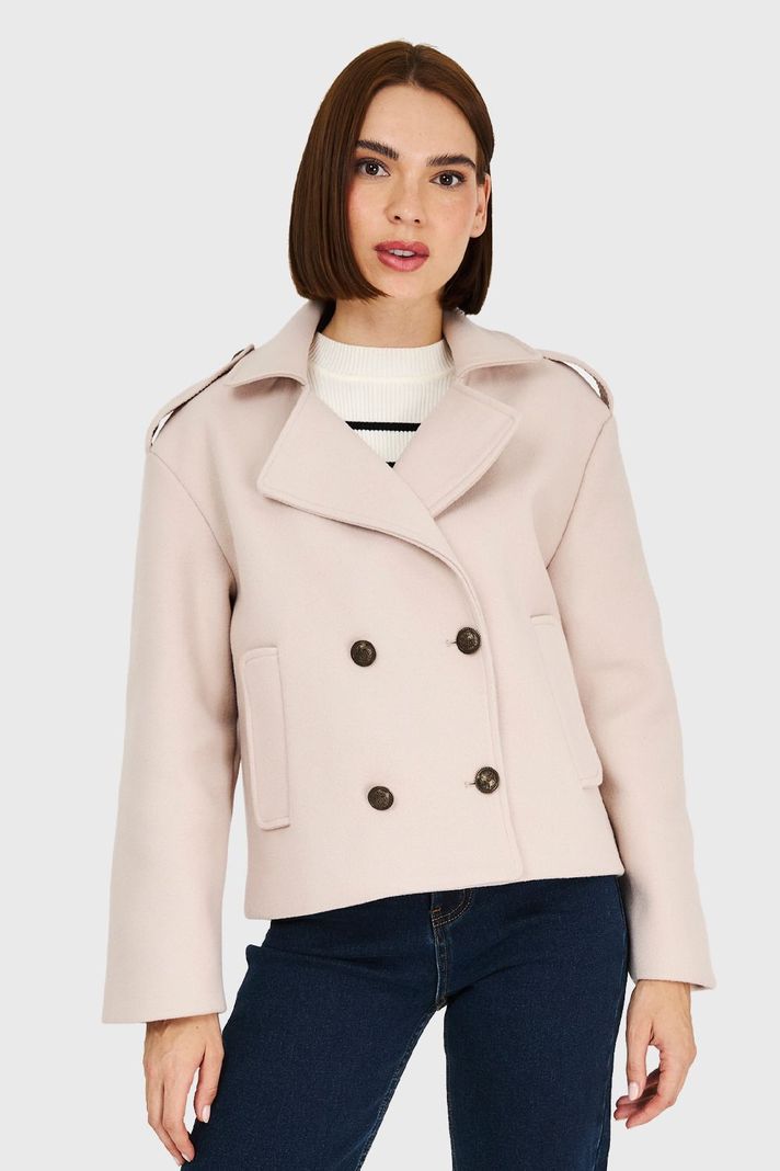 Abrigo Corto Beige Nicopoly-4