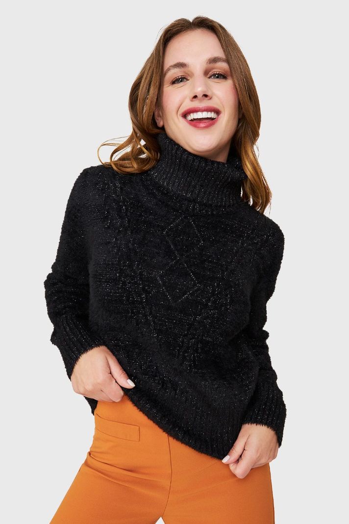 Sweater Beatle Brillos Negro Nicopoly-4