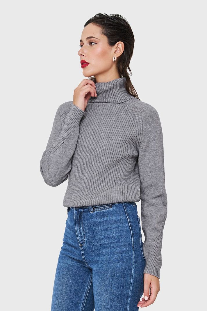 Sweater Beatle Acanalado Gris Nicopoly-2