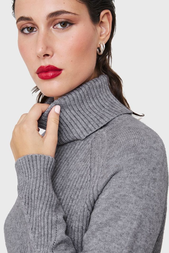 Sweater Beatle Acanalado Gris Nicopoly-5