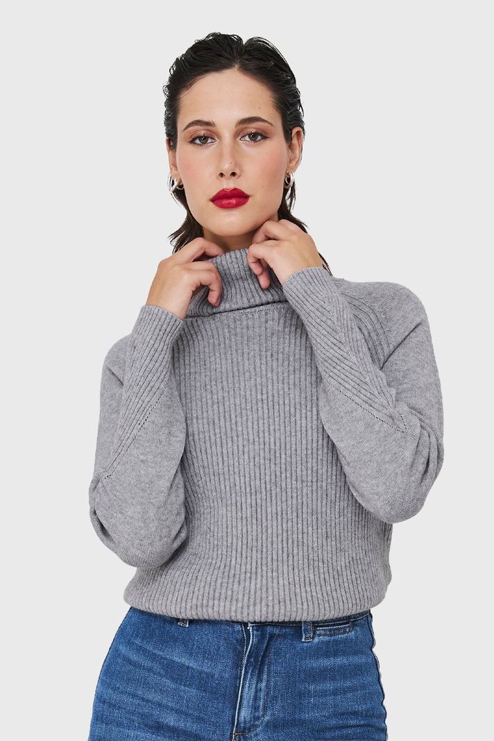 Sweater Beatle Acanalado Gris Nicopoly-4