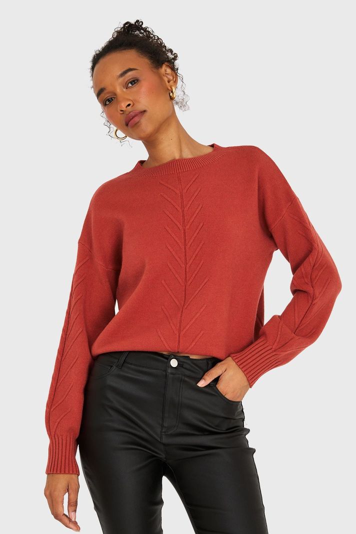 Sweater Diseños Espigas Óxido Nicopoly-0