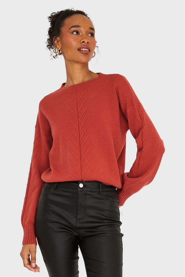 Sweater Diseños Espigas Óxido Nicopoly-4