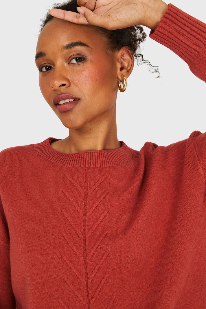 Sweater Diseños Espigas Óxido Nicopoly-5