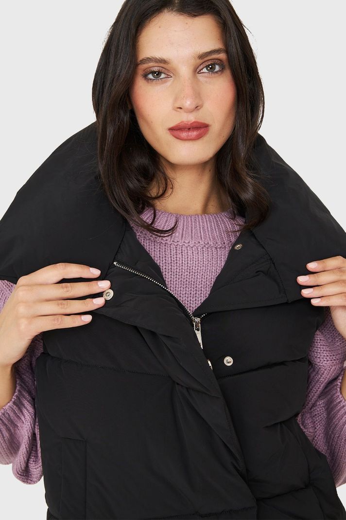 Parka Sin Mangas Imán Cuello Negro Nicopoly-5