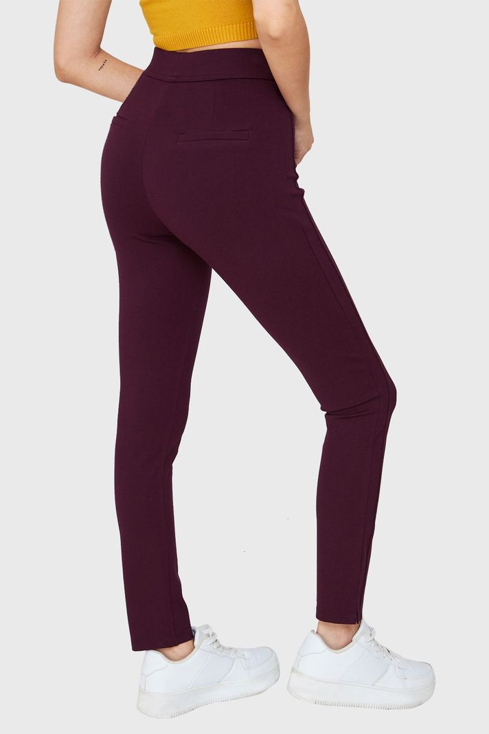 Legging Tiro Alto Aberturas Burdeos Nicopoly-3
