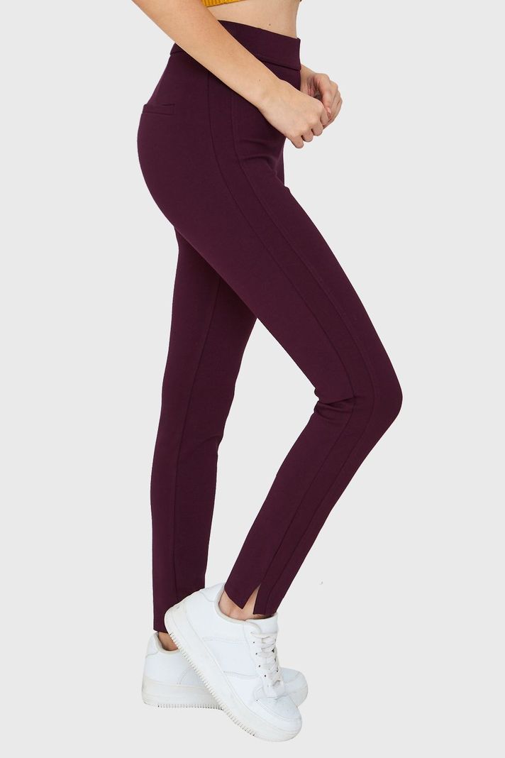 Legging Tiro Alto Aberturas Burdeos Nicopoly-2