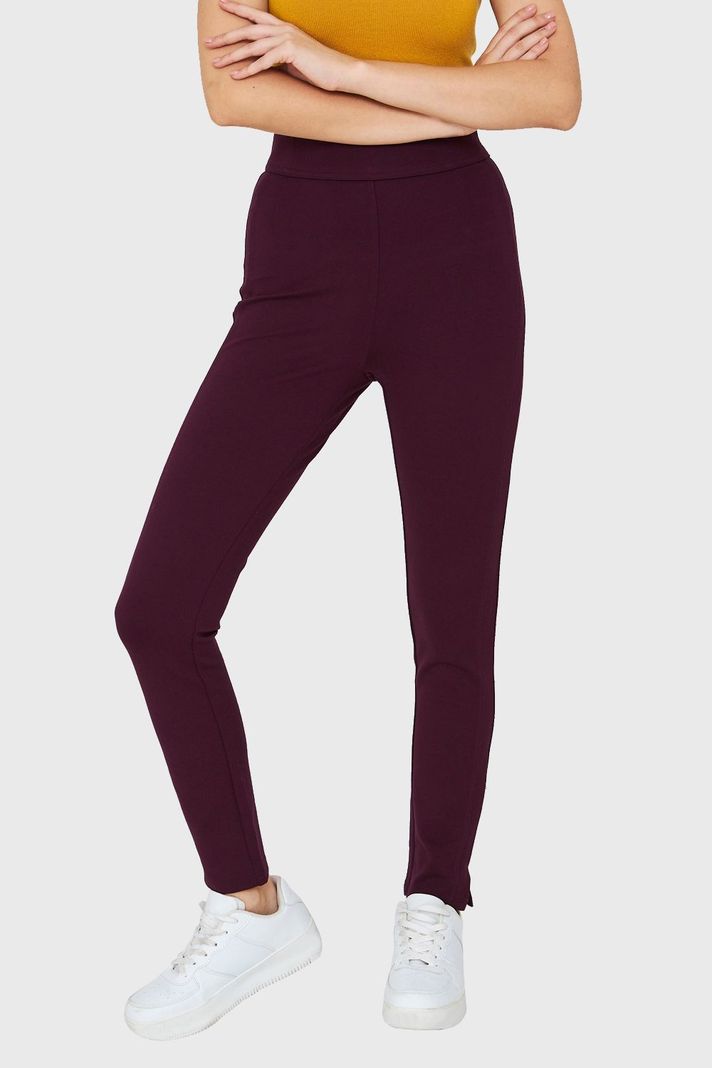 Legging Tiro Alto Aberturas Burdeos Nicopoly-4