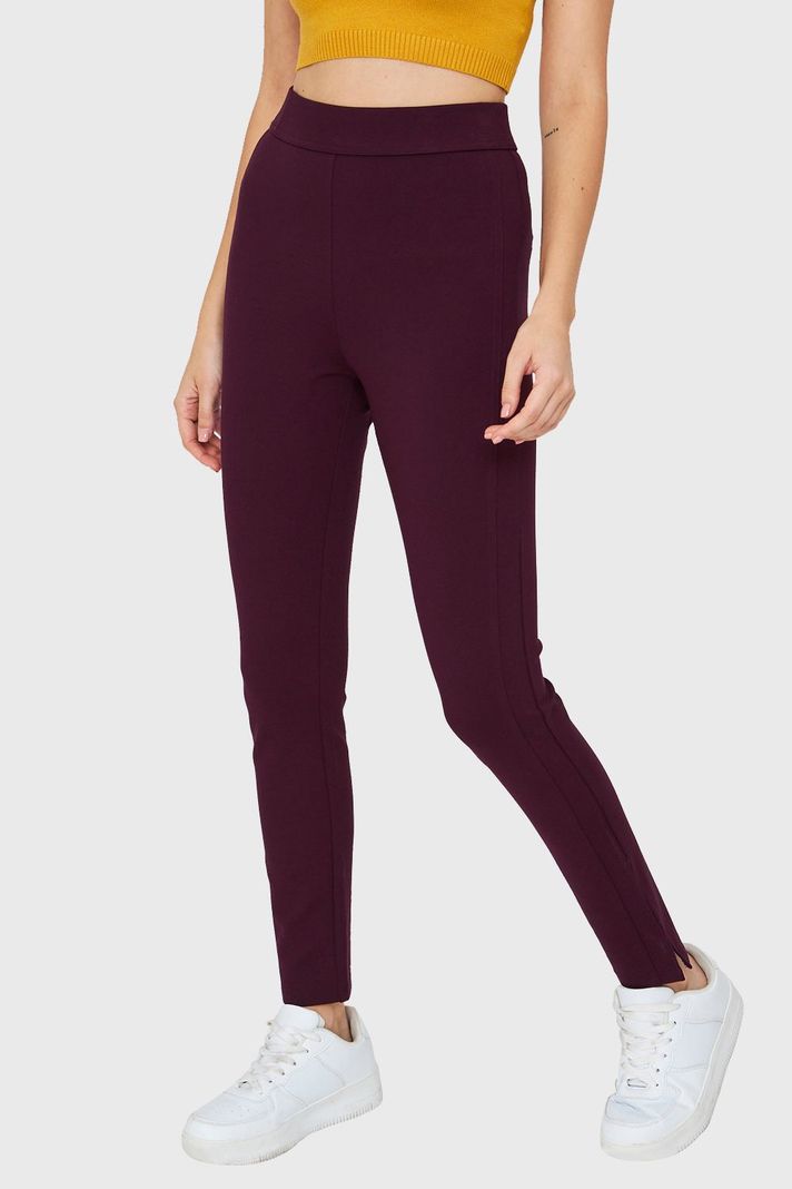 Legging Tiro Alto Aberturas Burdeos Nicopoly-0