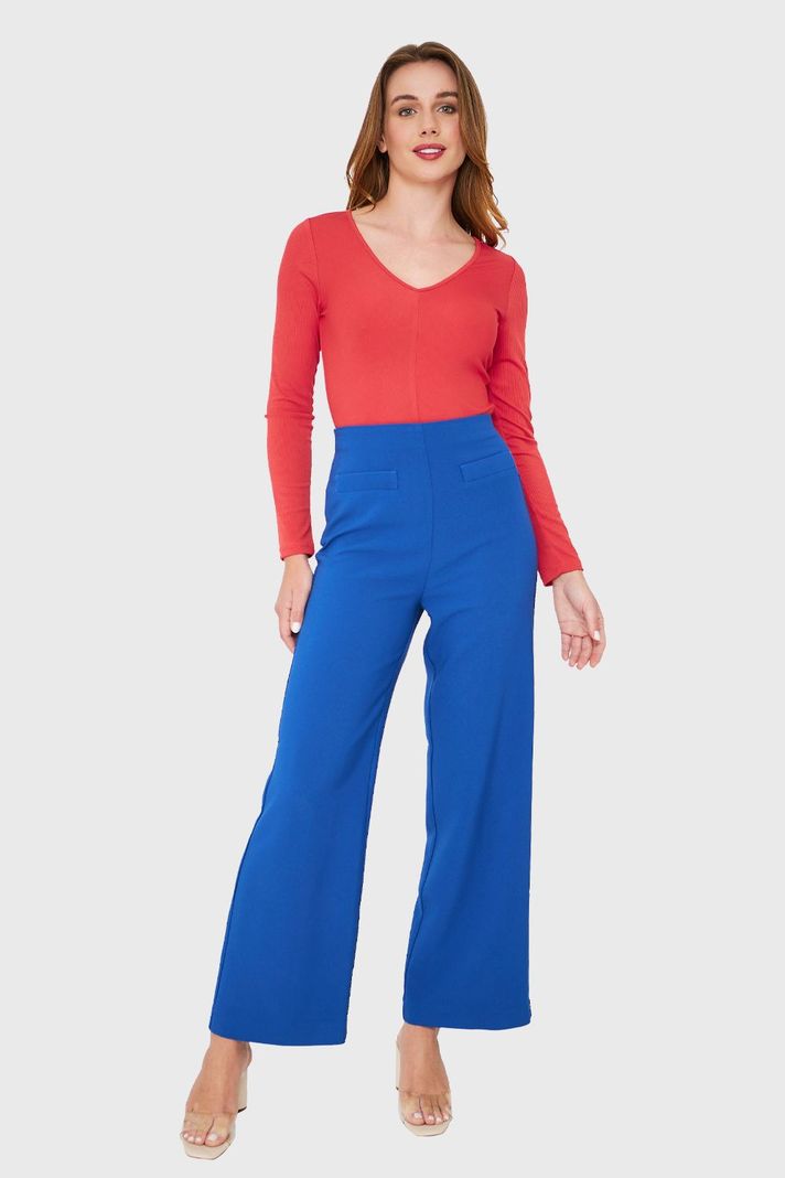 Body Acanalado Manga Larga Rojo Nicopoly-1