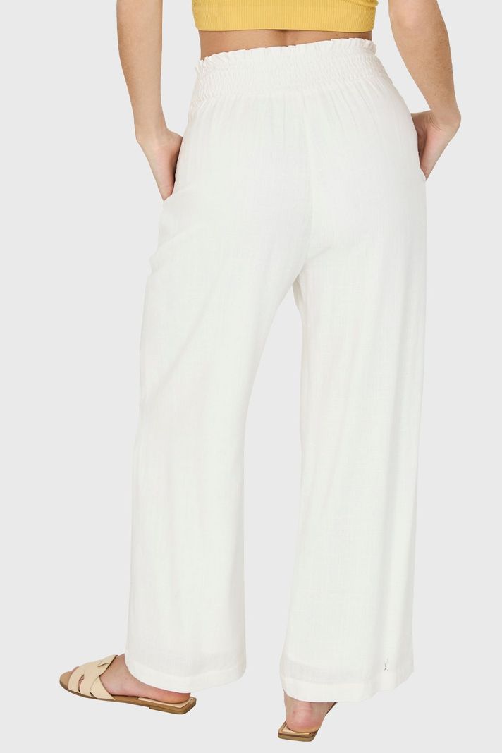 Pantalón Holgado Pretina Alta Blanco Nicopoly-3