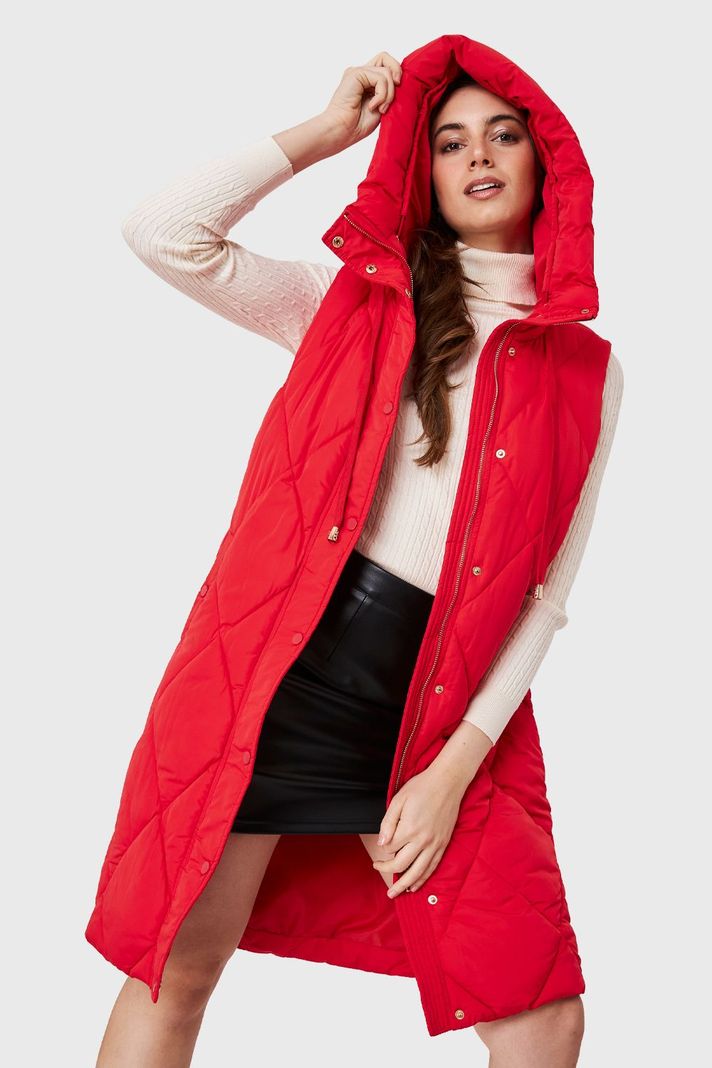 Parka Sin Mangas Cordón Rojo Nicopoly-0