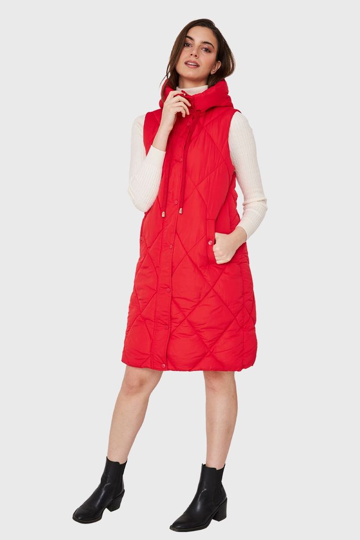 Parka Sin Mangas Cordón Rojo Nicopoly-1